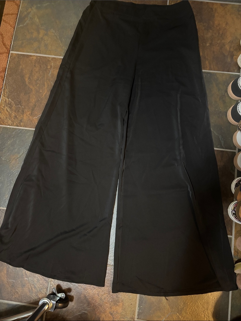 SHEIN Black Wide-Leg Palazzo Pants